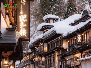 Trải nghiệm mùa đông cổ tích ở Ginzan Onsen Nhật Bản
