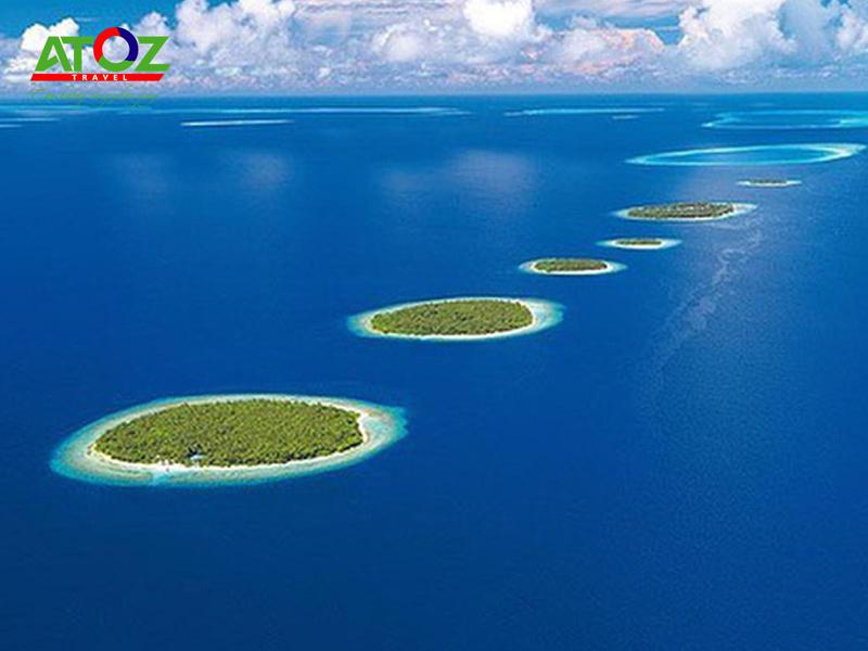 5 ốc đảo xếp thẳng hàng tại Maldives khiến các tín đồ du lịch phải trầm trồ