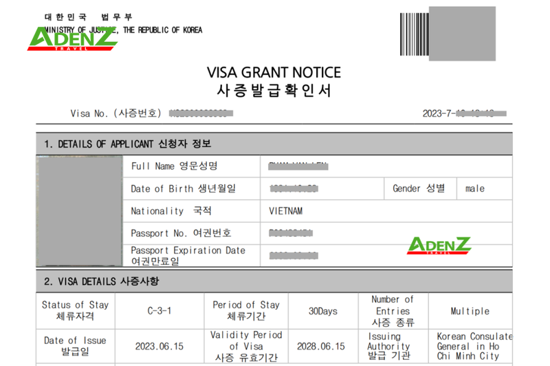 Dịch vụ visa Hàn Quốc Multi 5 năm