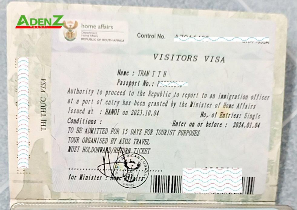 Visa Nam Phi giá rẻ 