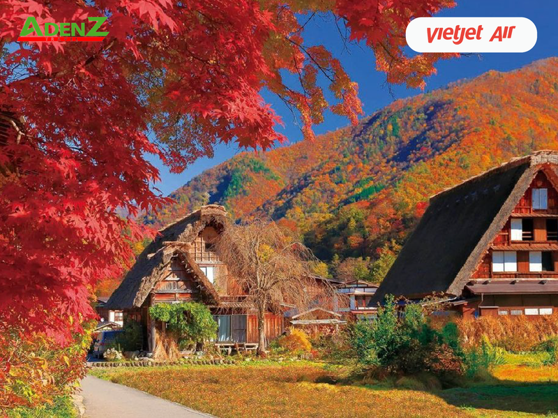 TOUR NHẬT BẢN CUNG ĐƯỜNG CỔ TÍCH MÙA THU - THAM QUAN LÀNG CỔ SHIRAKAWAGO